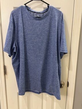 GAP Men's Heathered Blue Short-Sleeve Crew T-Shirt
